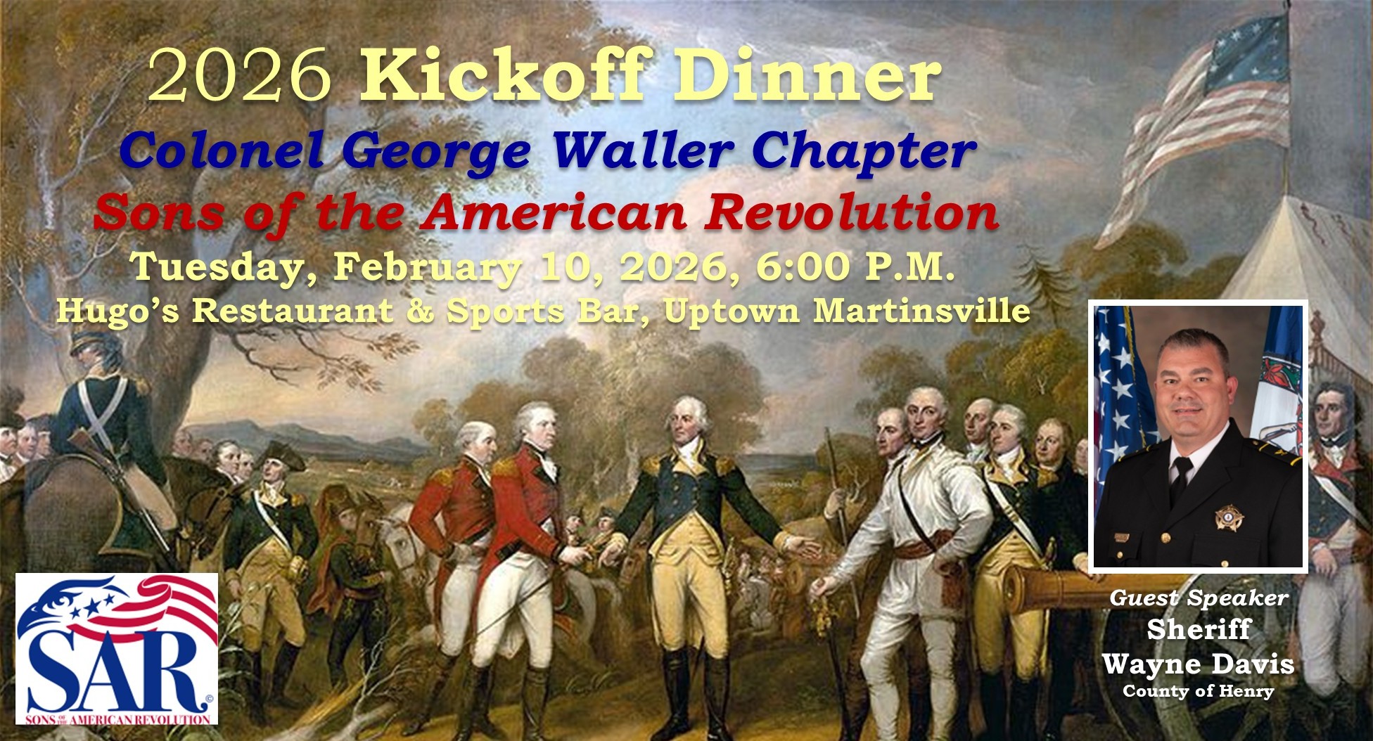 Post card style announcement for Jan 2026 meeting
