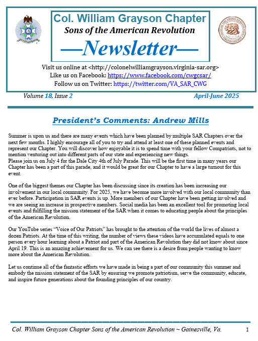 Image of the cover for the Apr-Jun 2025 Newsletter