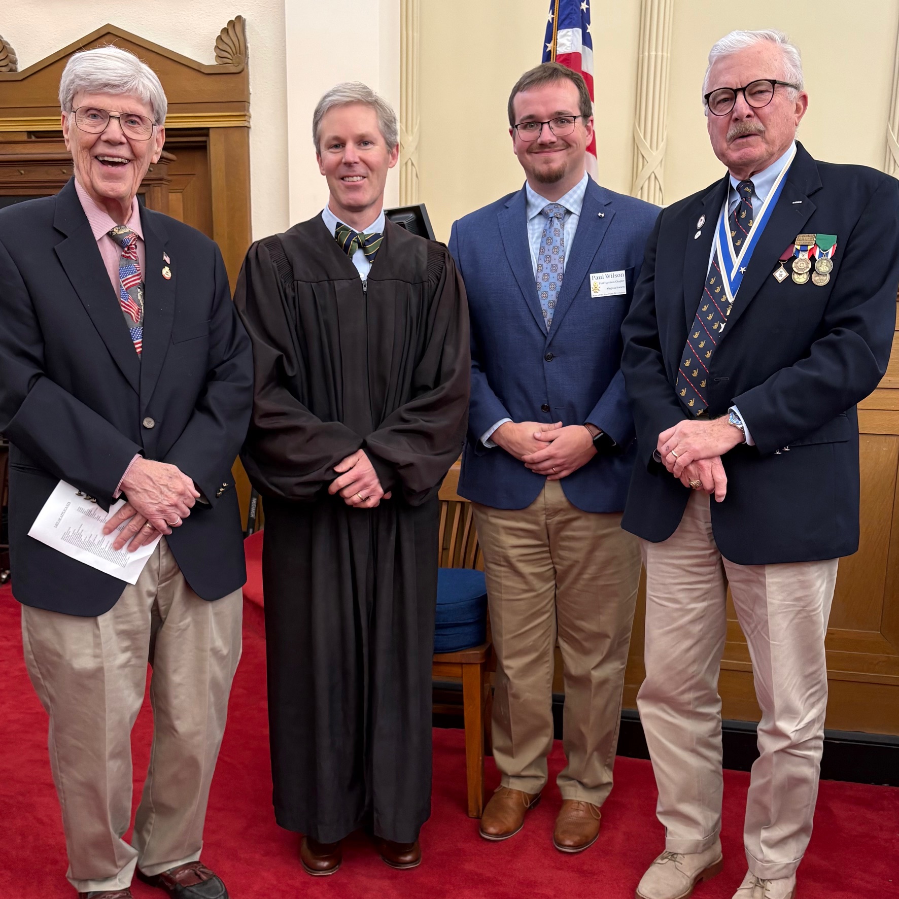 Group photo of Fort Harrison Chapter at 2026 Naturalization Ceremony