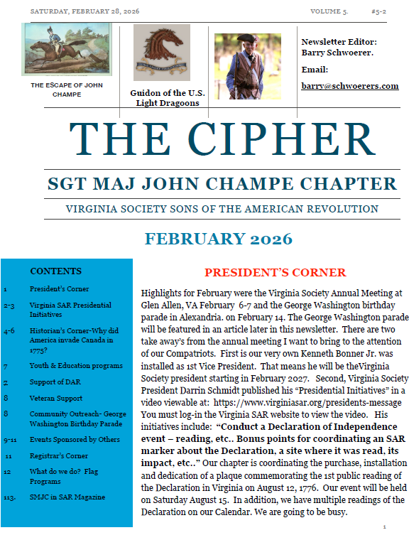 Cover page of the Feb 2026 newsletter