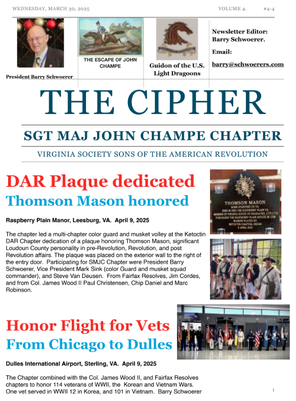 Cover page of the March 2025 newsletter