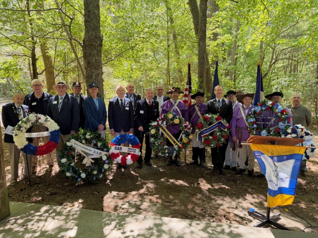 Group photo of Williamsburg Chapter members at 2026 Gunpowder Commemoration