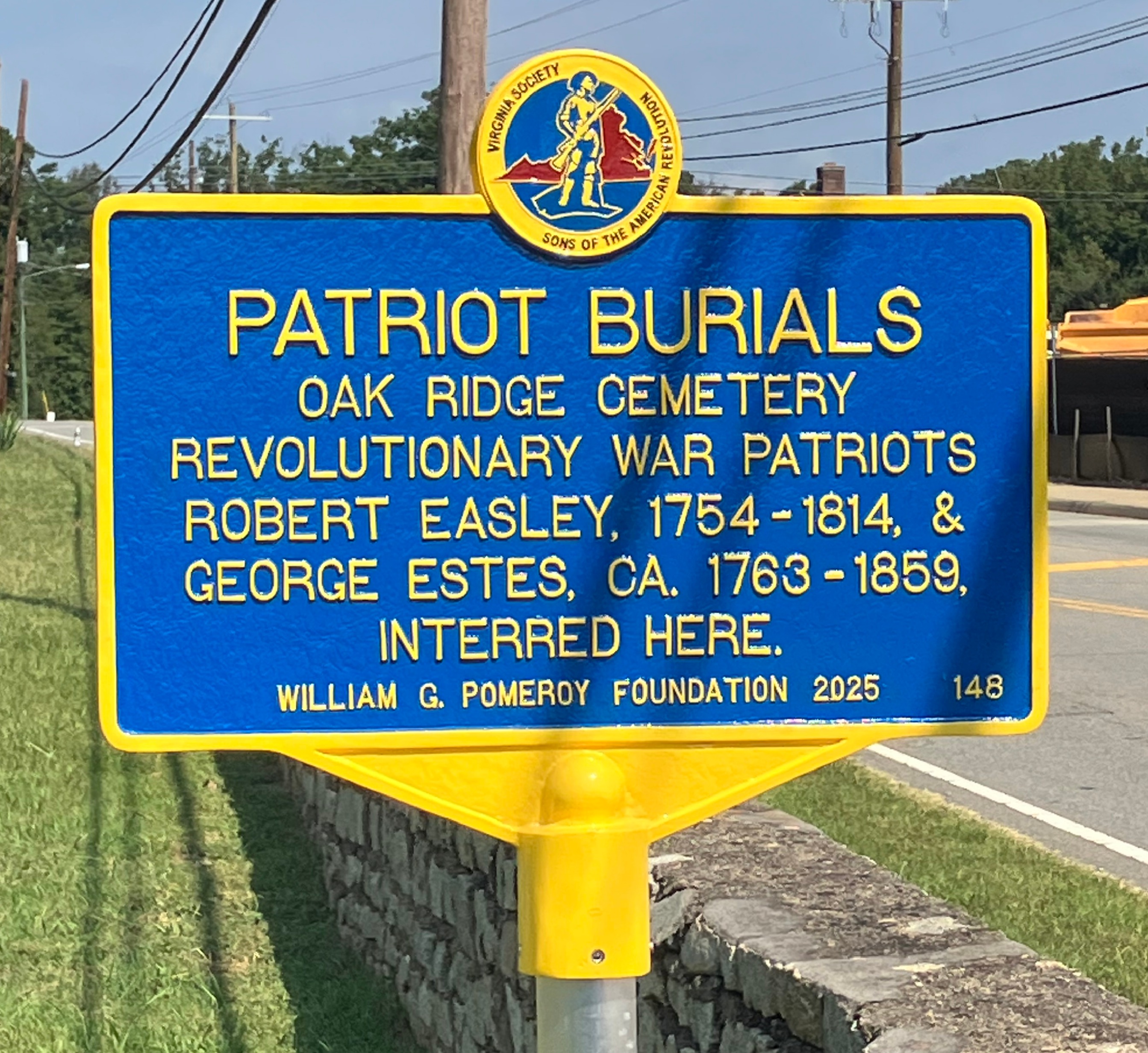Patriot Burials marker at the Oak Ridge Cemetery 