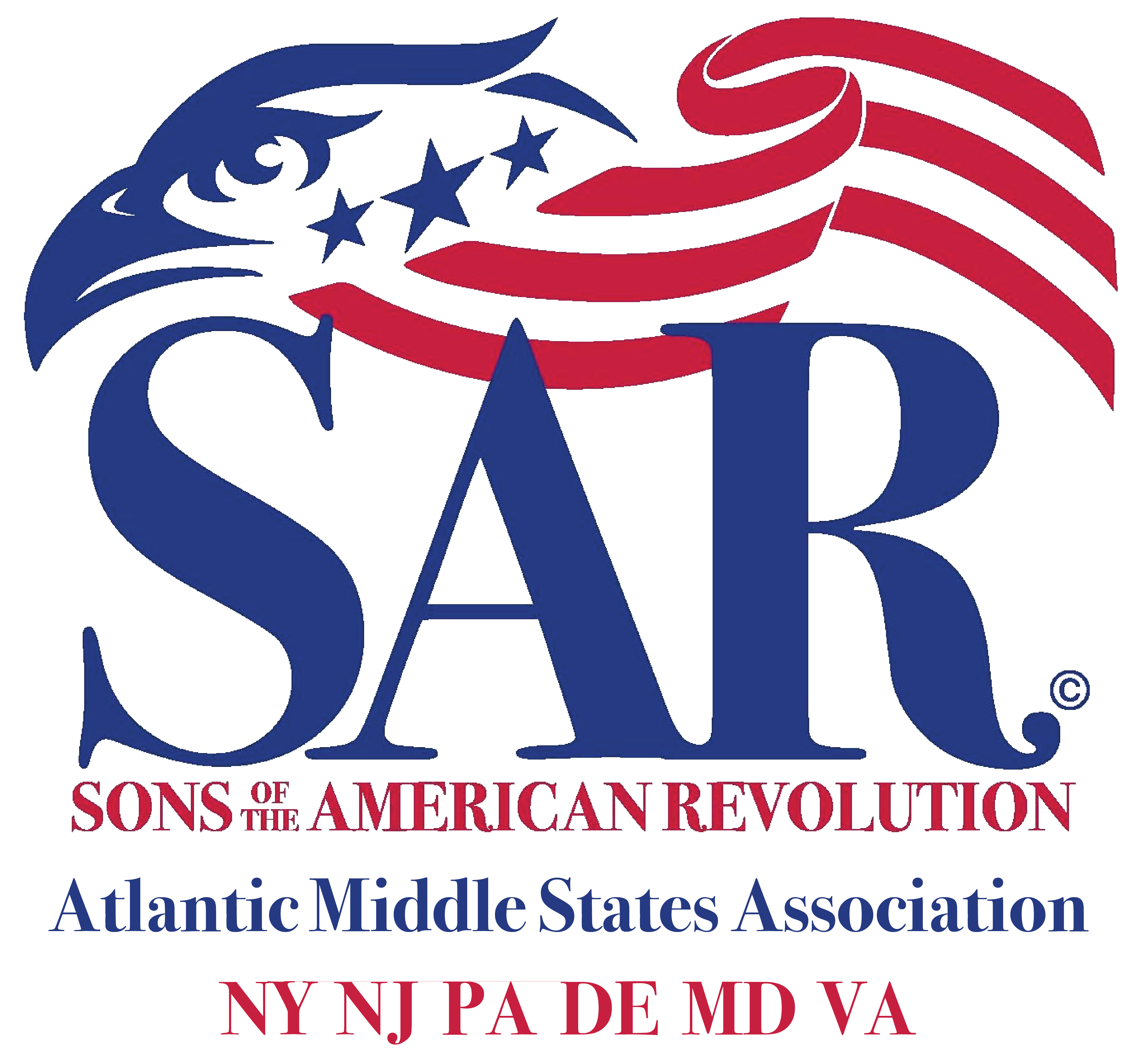 Official SAR Eagle Logo for Atlantic Middles States Association in patriotic red, white and blue.