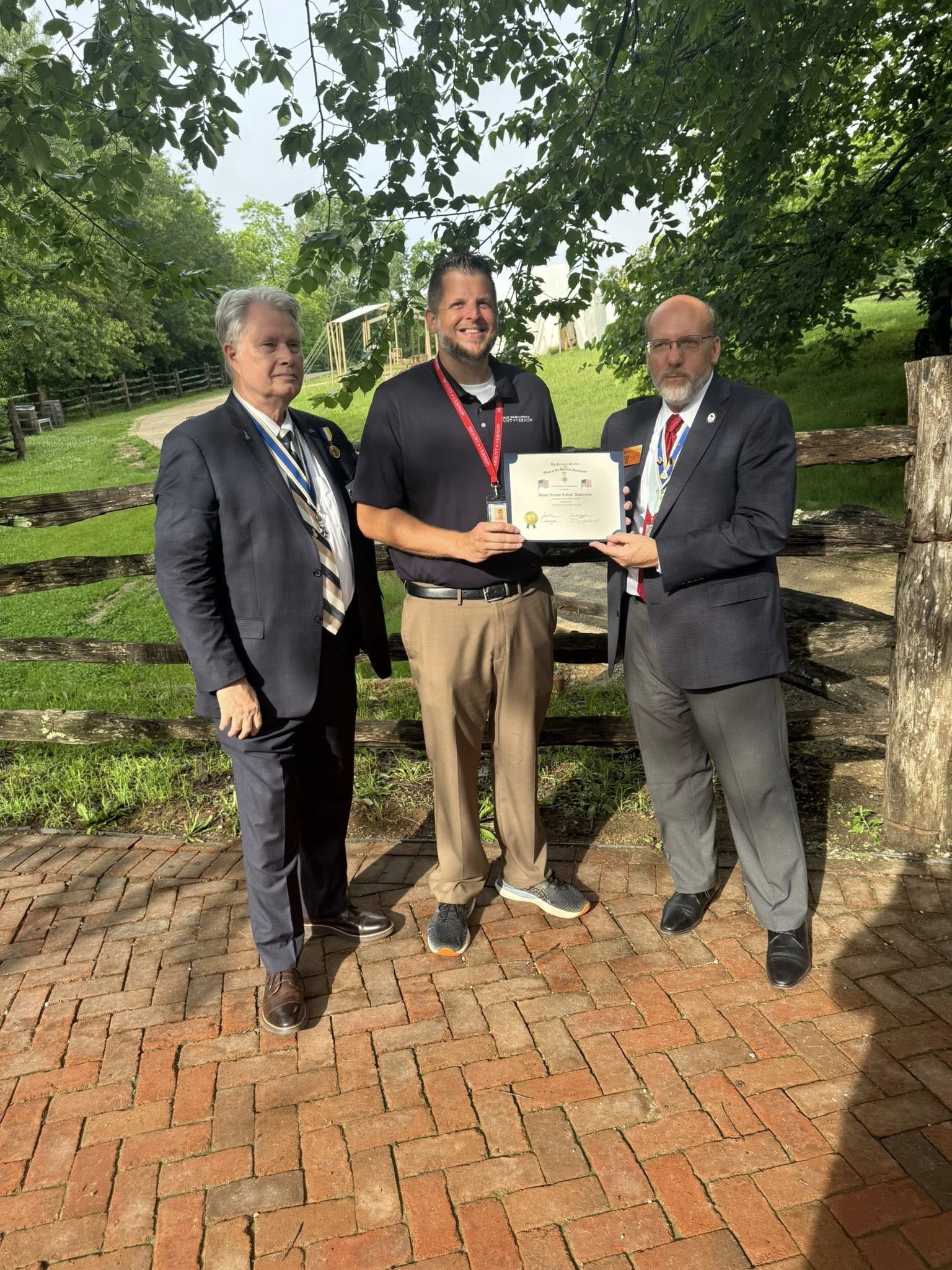 Flag Certificate Presented to Mount Vernon Ladies Association