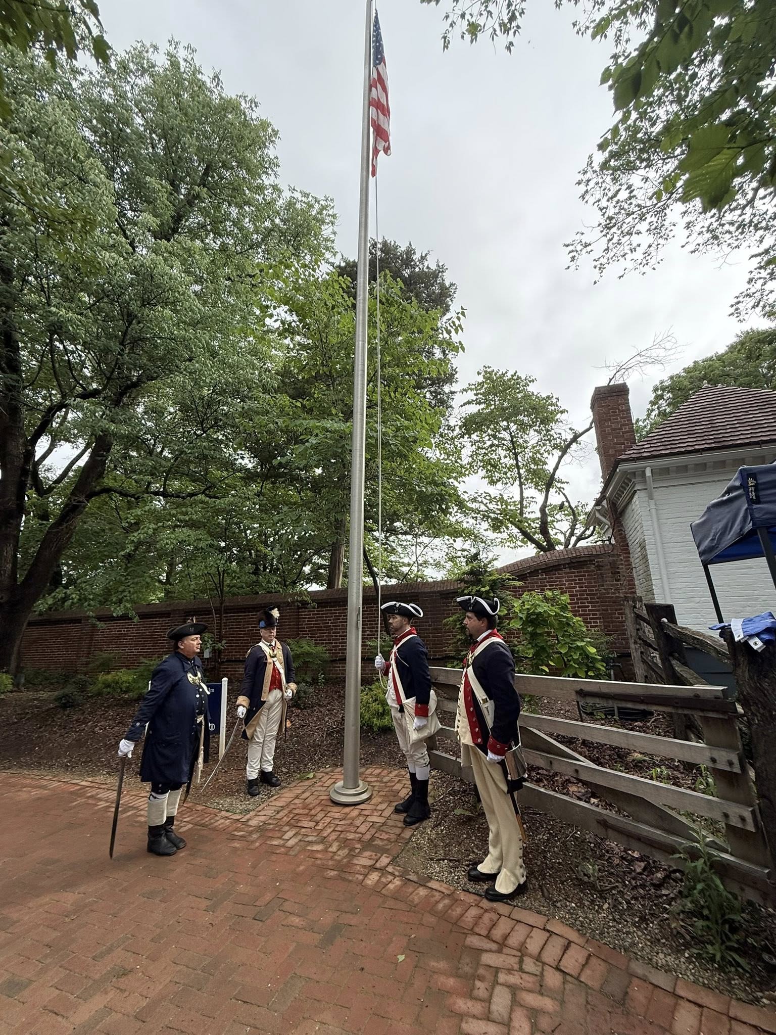Flag Raising at Mount Vernon on Army 250 Day